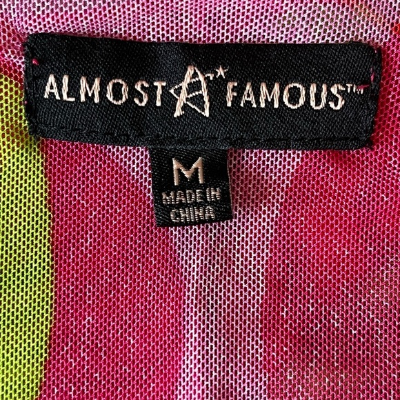 Y2K Pucci Inspired Sheer Mesh Vibrant Psychedelic Print Top Shirt Crop Size M - Picture 10 of 14